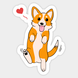 Happy Corgi dog Sticker